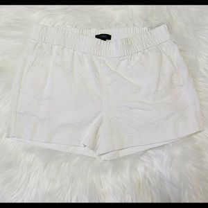NWOT J. Crew White Matelasse Pull On Shorts